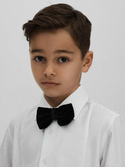 3-9 yrs Slim Fit Textured Bib Dinner Shirt in White