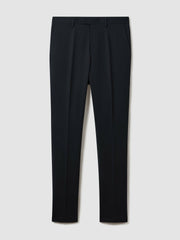 Slim Fit Cotton Blend Chinos in Navy