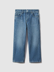 3-9 yrs Loose Fit Adjuster Jeans in Mid Blue