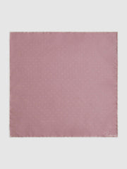 Polka Dot Silk Pocket Square in Pink