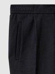 3-9 yrs Relaxed Elasticated Trousers with Turn-Ups in Navy
