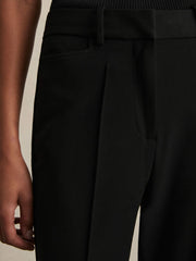 Flared Suit Trousers in Black