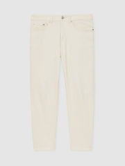 Relaxed-Fit Cropped Jeans in White