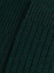 Ribbed Socks With Wool And Cashmere in Forest Green