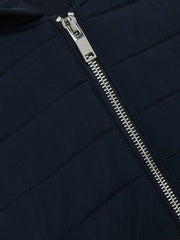 9-13 yrs Interlock Hybrid Hooded Puffer Jacket in Navy