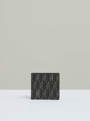 Coated Canvas Monogram Wallet in Black
