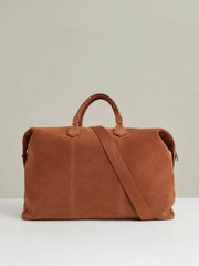 Suede Holdall in Light Tan