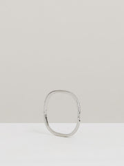 Hinged Crystal Cuff in Silver