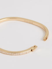 Hinged Crystal Cuff in Gold