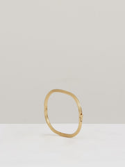 Contour Hinged Cuff in Gold Tone