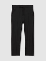3-9 yrs Wool-Blend Tuxedo-Stripe Trousers in Black