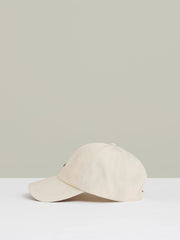Logo Lettering Baseball Cap in Ecru