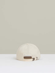 Logo Lettering Baseball Cap in Ecru