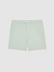 Drawstring Swim Shorts in Mint Green