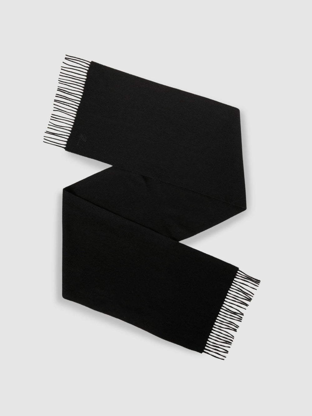 Wool and Cashmere Scarf in Black