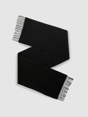 Wool and Cashmere Scarf in Black