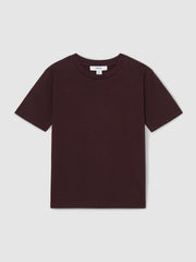 9-13 yrs Cotton Crew-Neck T-Shirt in Bordeaux