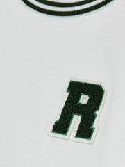9-13 yrs Cotton Letter Patch T-Shirt in White