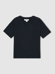 3-9 yrs Cotton Crew-Neck T-Shirt in Navy
