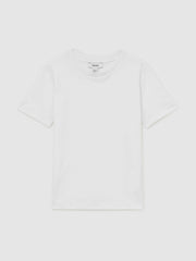 3-9 yrs Cotton Crew-Neck T-Shirt in White