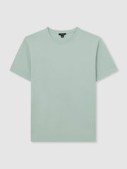Cotton Crew Neck T-Shirt in Mint Green