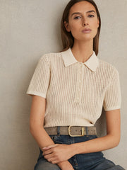 Leather Half Keeper Belt in Grey