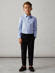 3-9 yrs Slim-Fit Cotton Shirt in Soft Blue