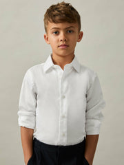 9-13 yrs Slim-Fit Cotton Shirt in White