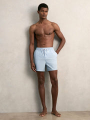 Drawstring Swim Shorts in Soft Blue