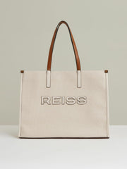 Canvas Logo Tote Bag in Natural