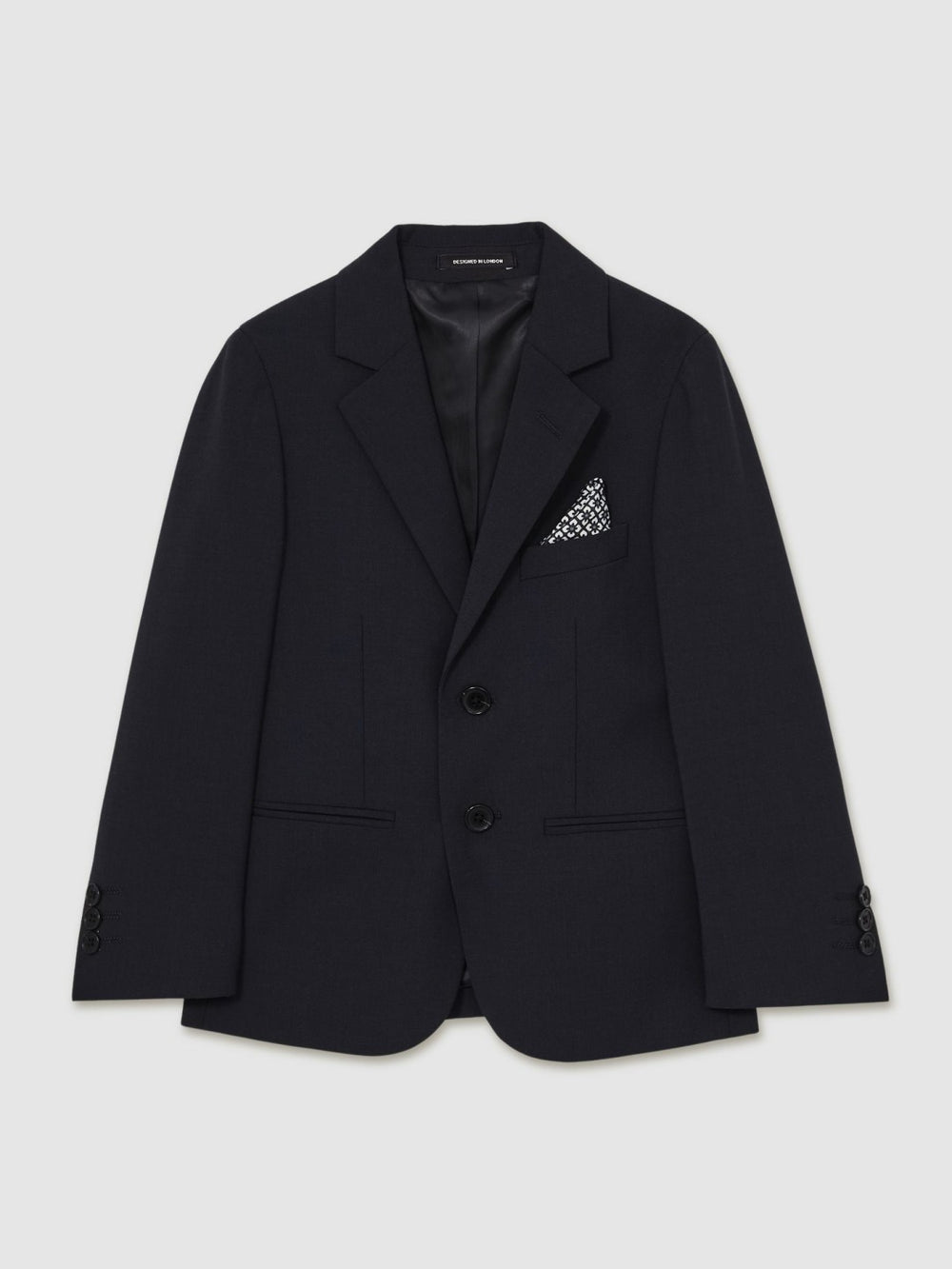 13-14 yrs Wool-Blend Single-Breasted Suit Blazer in Navy
