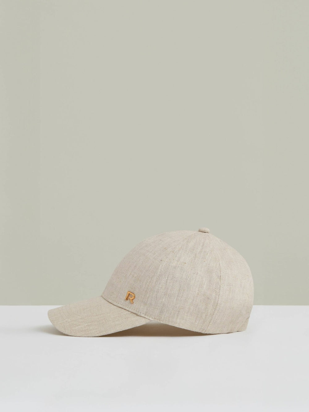 Linen Logo Baseball Cap in Neutral