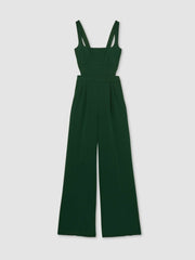 Wide-Leg Cut-Out Jumpsuit in Green