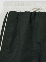 9-13 yrs Colour-Block Piped Swim Shorts in Green/White