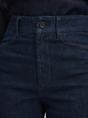 Paige High Rise Wide Leg Jeans in Edinburgh Dark Blue
