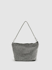 Crystal Bracelet Pouch Bag in Silver