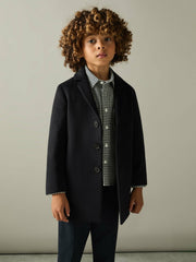 3-9 yrs Single Breasted Overcoat in Navy