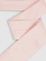 Textured Silk Blend Tie in Light Pink