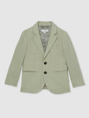 3-9 yrs Linen Single Breasted Blazer in Apple