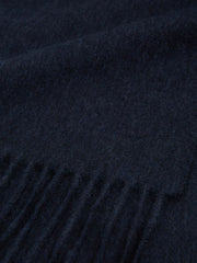 Wool and Cashmere Scarf in Navy
