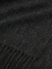 Wool and Cashmere Scarf in Charcoal