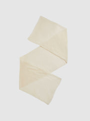 Wool-Cashmere Lightweight Scarf in Off White