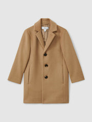13-14 yrs Single Breasted Overcoat in Camel