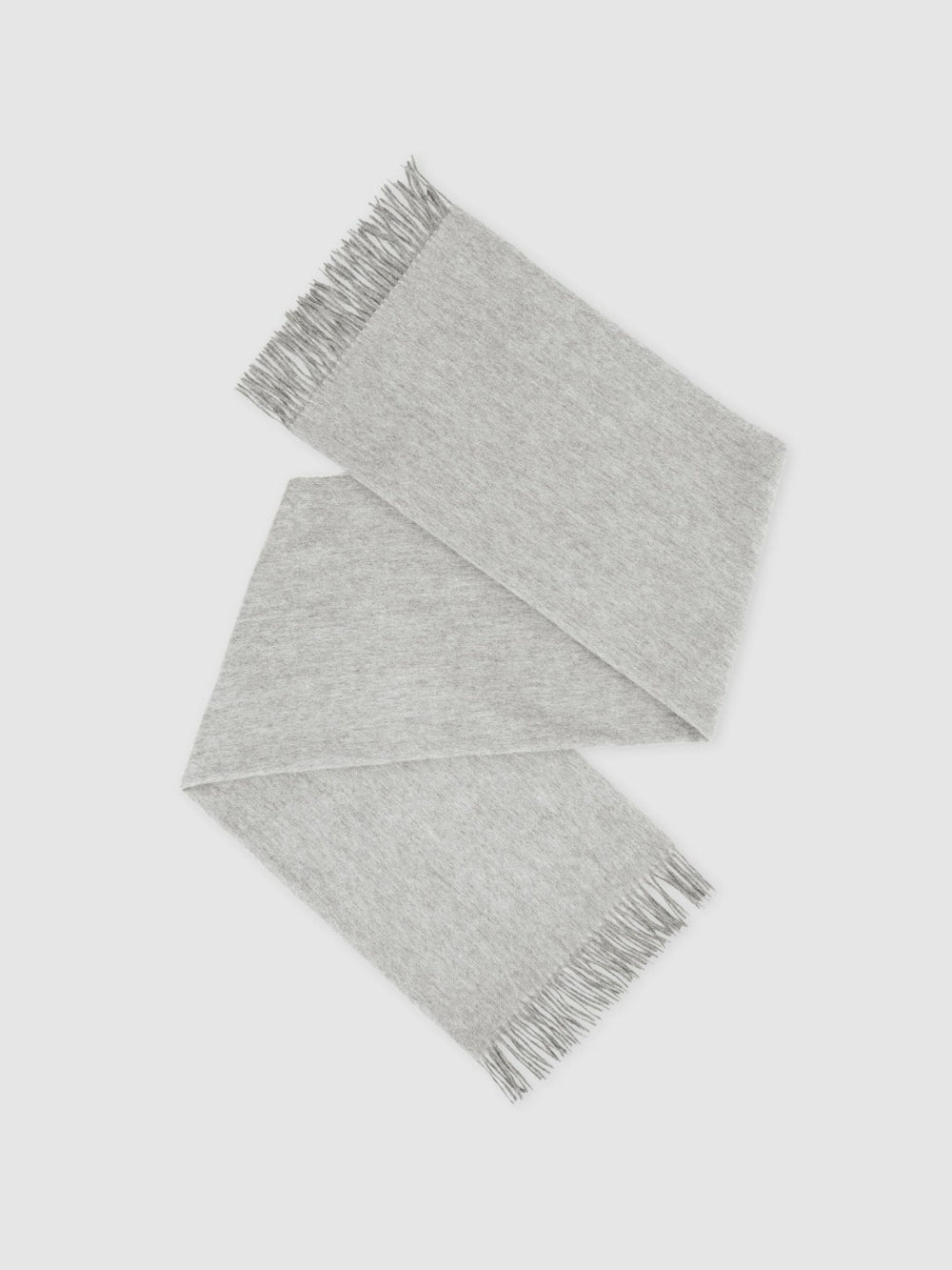 Wool-Cashmere Scarf in Soft Grey