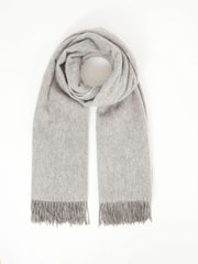 Wool-Cashmere Scarf in Soft Grey
