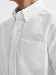 9-14 yrs Button Down Oxford Shirt in White