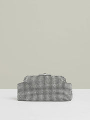 Embellished Clutch Bag in Silver