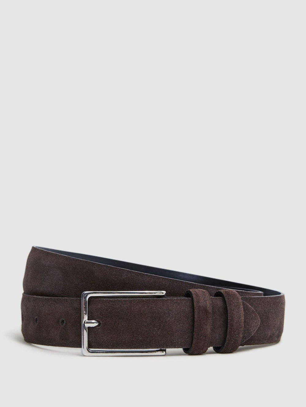 Suede Belt in Chocolate