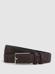 Suede Belt in Chocolate