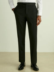 Modern Fit Tuxedo Trousers in Black